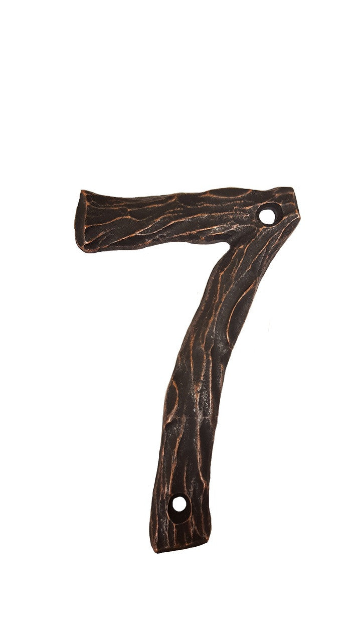 Buck Snort DM10007-6300: 4-1/2" Log House Number Seven - Oil Rubbed Bronze