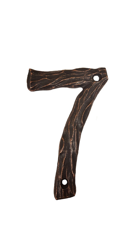 Buck Snort DM10007-6300: 4-1/2" Log House Number Seven - Oil Rubbed Bronze