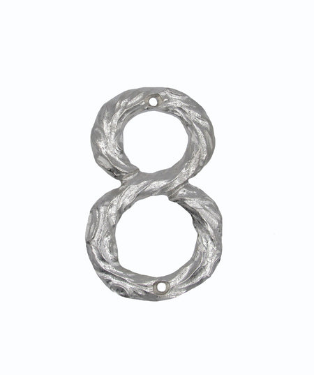 Buck Snort DM10008-0100: 4-1/4" Log House Number Eight - Nickel