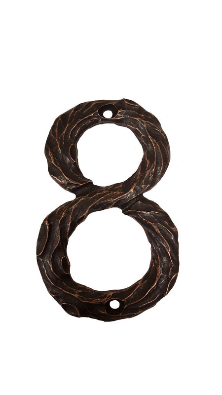 Buck Snort DM10008-6300: 4-1/4" Log House Number Eight - Oil Rubbed Bronze