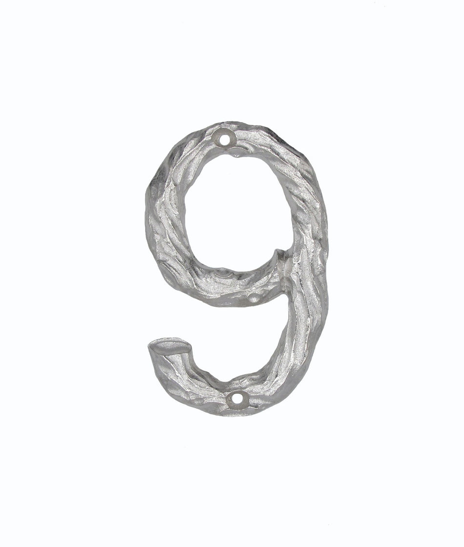 Buck Snort DM10009-0100: 4-1/4" Log House Number Nine - Nickel