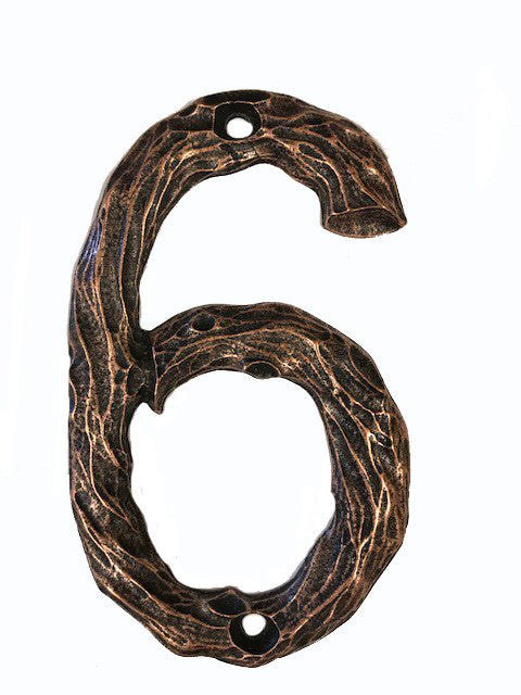 Buck Snort DM10009-2800: 4-1/4" Log House Number Nine - Oxidized Copper