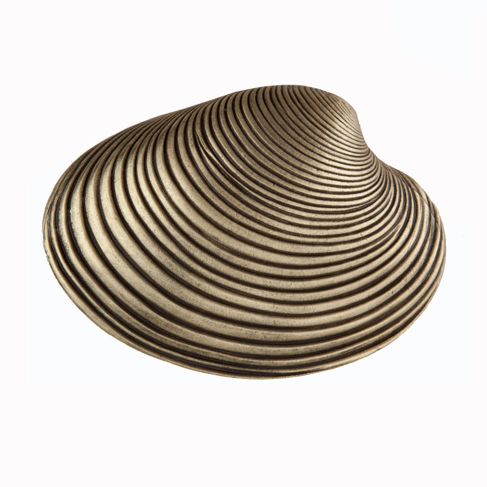 Acorn DP3AP: 1-3/8" Clam Shell Cabinet Knob - Antique Brass