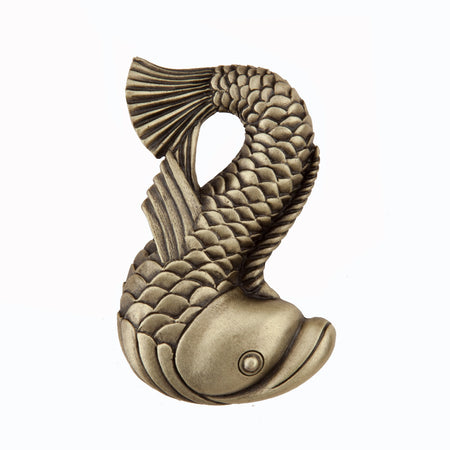 Acorn DP5AP: 1-3/4" Dolphin Cabinet Knob - Antique Brass
