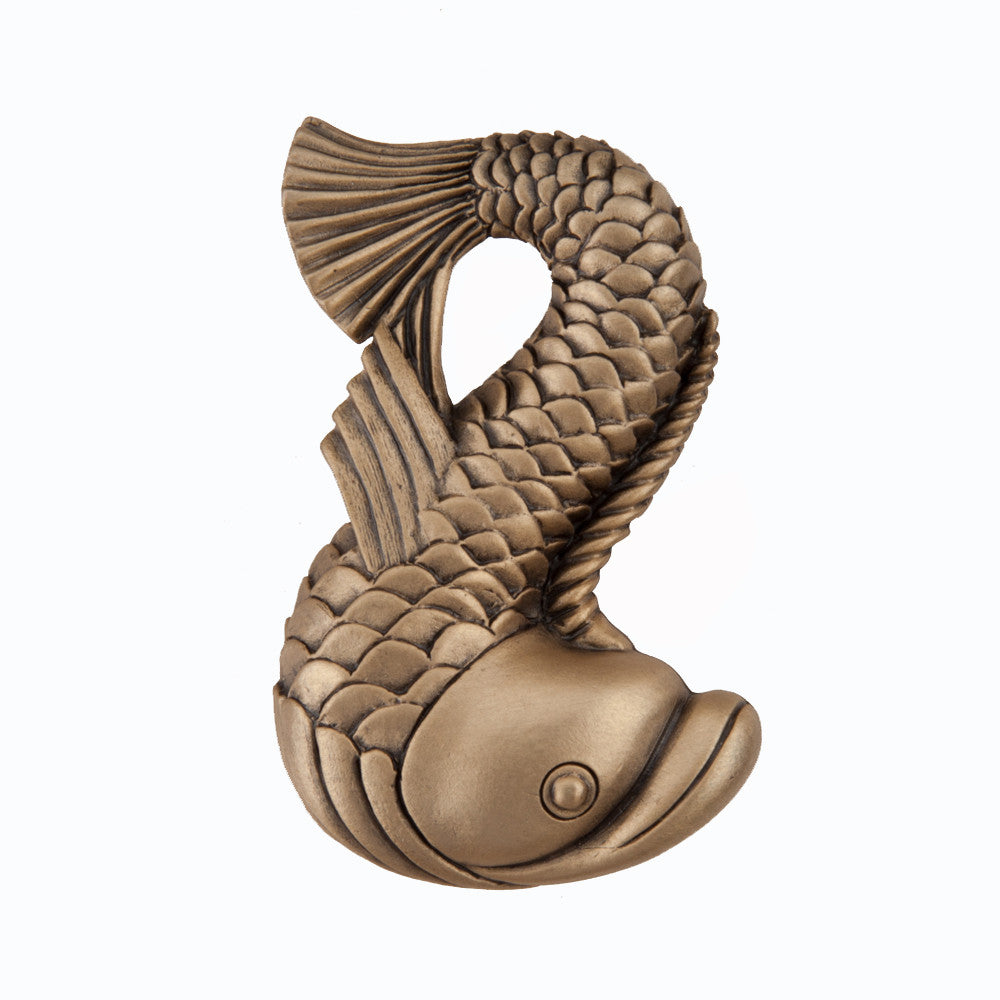Acorn DP5GP: 1-3/4" Dolphin Cabinet Knob - Museum Gold