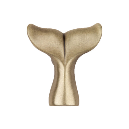 Acorn DP6AP: 1-1/2" Whale Tail Cabinet Knob - Antique Brass