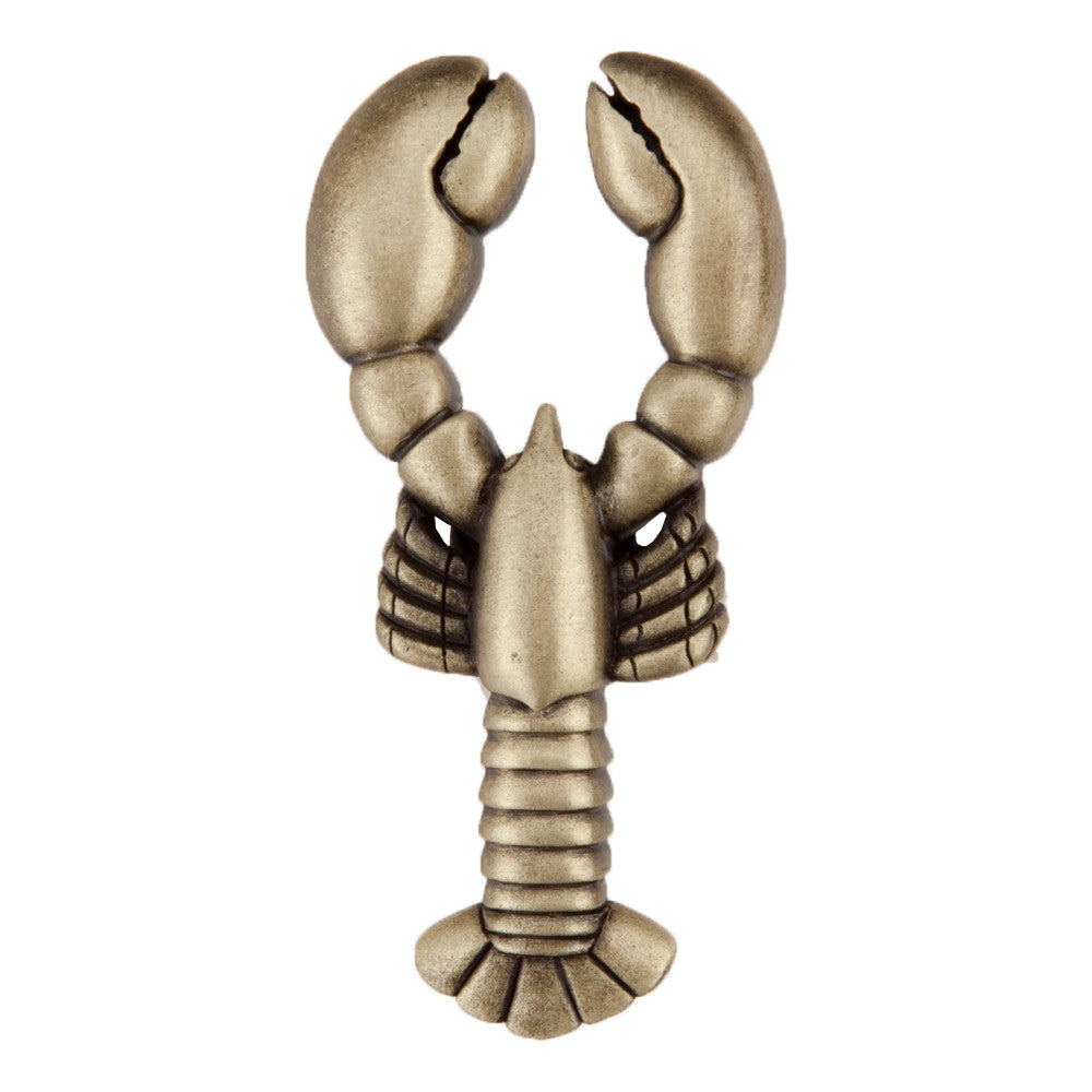 Acorn DP8AP: 2" Lobster Cabinet Knob - Antique Brass