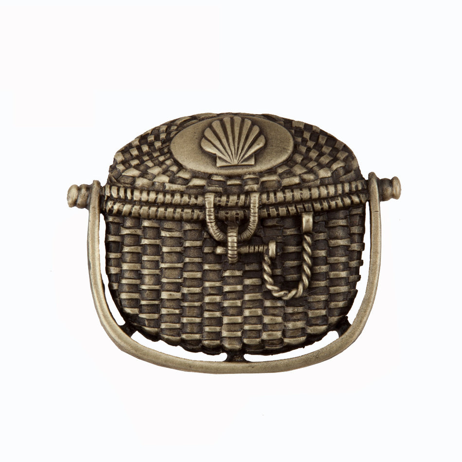 Acorn DPBAP: 1-3/8" Nantucket Basket Cabinet Knob - Antique Brass