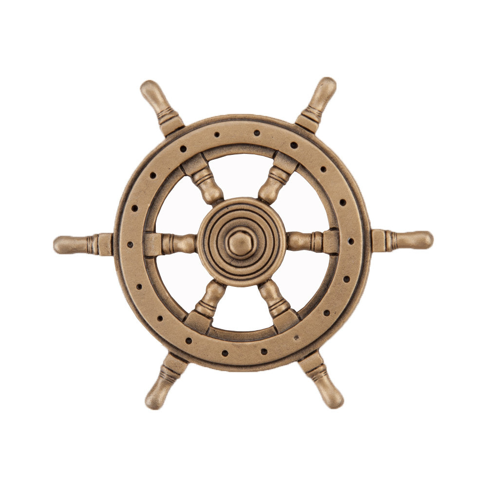 Acorn DPCGP: 1-3/4" Ship Wheel Cabinet Knob - Museum Gold 1