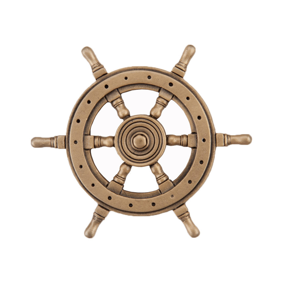 Acorn DPCGP: 1-3/4" Ship Wheel Cabinet Knob - Museum Gold 1