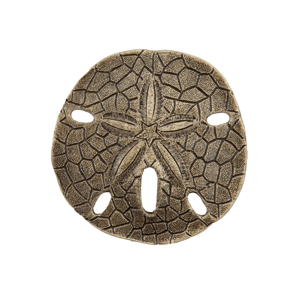 Acorn DPDAP: 1-1/2" Sand Dollar Cabinet Knob - Antique Brass