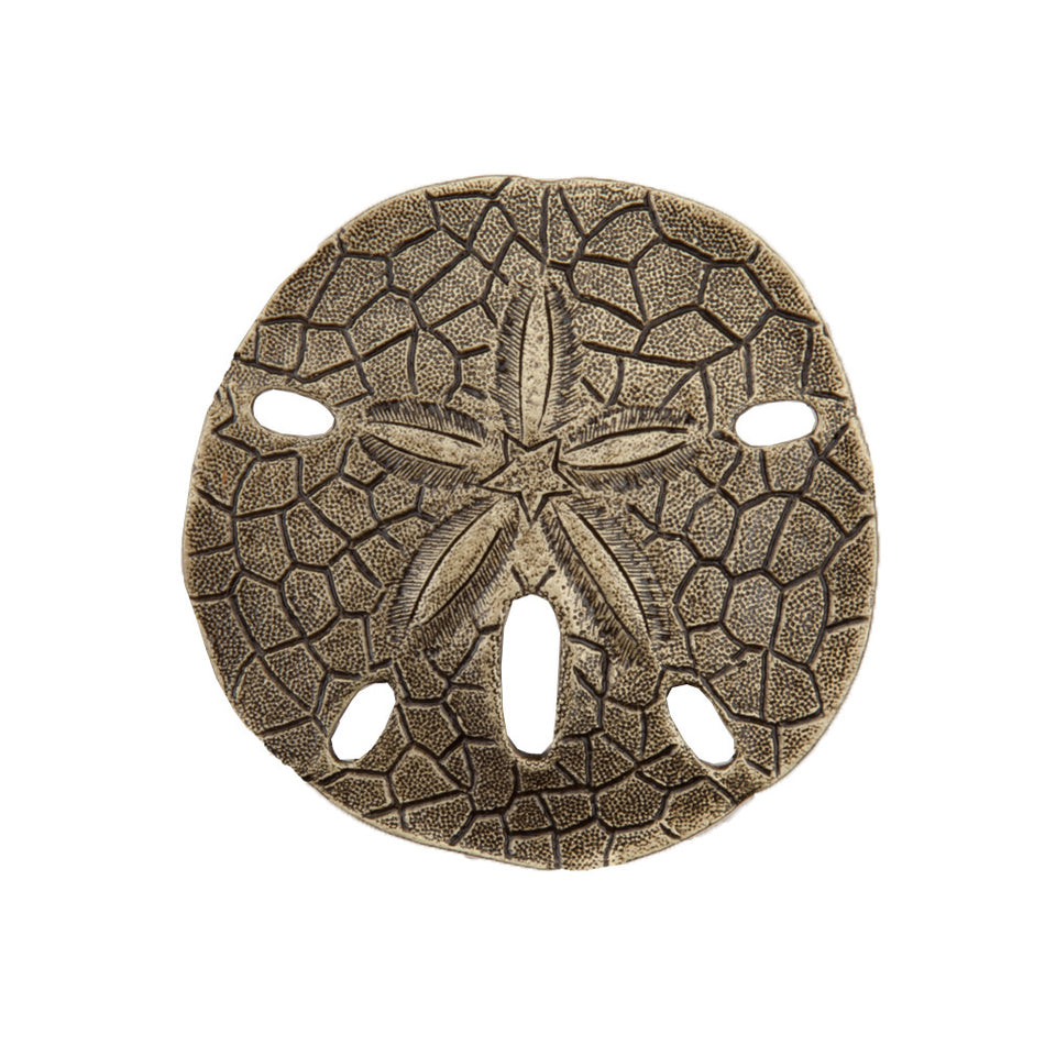 Acorn DPDAP: 1-1/2" Sand Dollar Cabinet Knob - Antique Brass