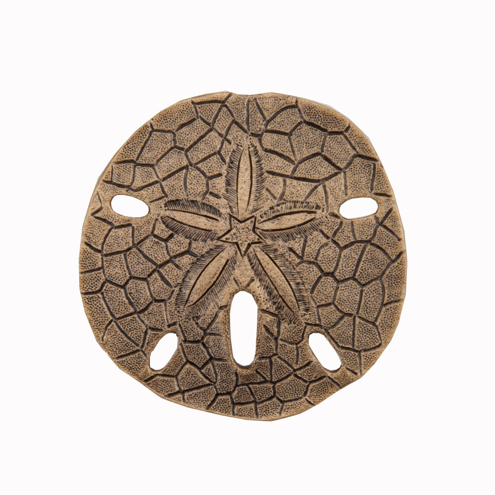 Acorn DPDGP: 1-1/2" Sand Dollar Cabinet Knob - Museum Gold