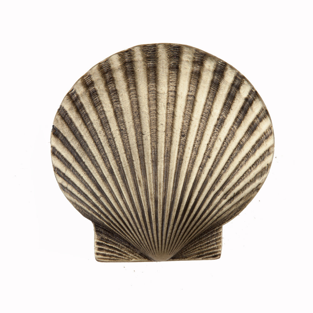 Acorn DPGAP: 1-5/8" Large Scallop Cabinet Knob - Antique Brass