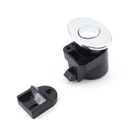 Sugatsune DPL-OV-CR: 2" Oval Push Knob Latch - Chrome