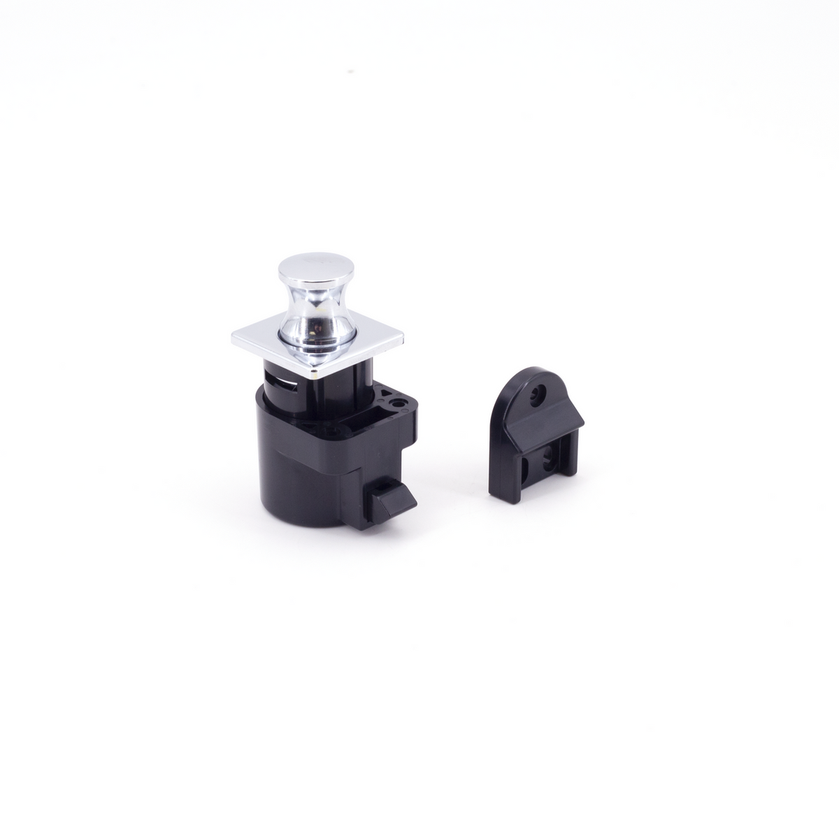 Sugatsune DPL-SQ-CR: 1-1/4" Square Push Knob Latch - Chrome