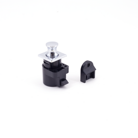 Sugatsune DPL-SQ-CR: 1-1/4" Square Push Knob Latch - Chrome