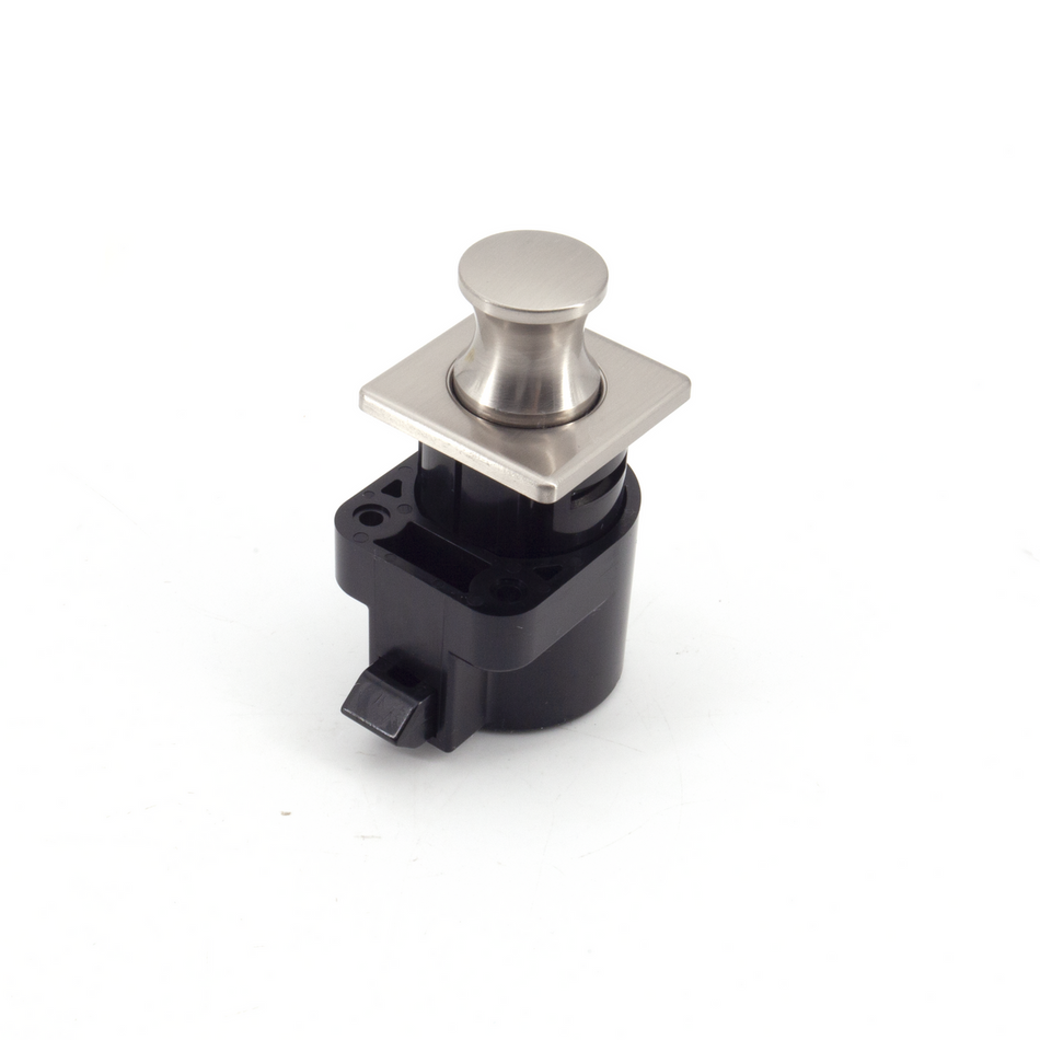 Sugatsune DPL-SQ-SN: 1-1/4" Square Push Knob Latch - Satin Nickel