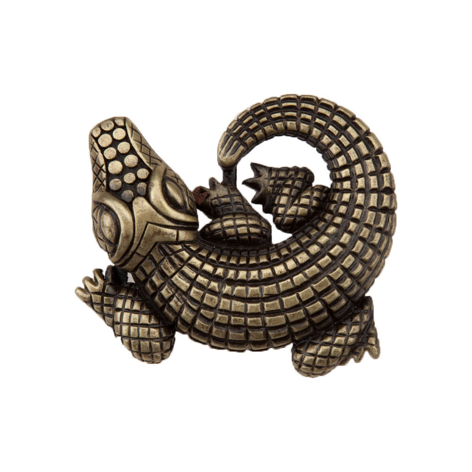 Acorn DPMAP: 1-1/2" Alligator Cabinet Knob - Antique Brass