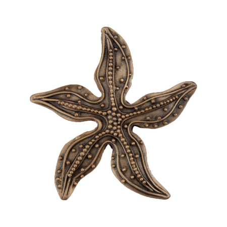 Acorn DPNGP: 1-7/8" Beaded Starfish Cabinet Knob - Museum Gold