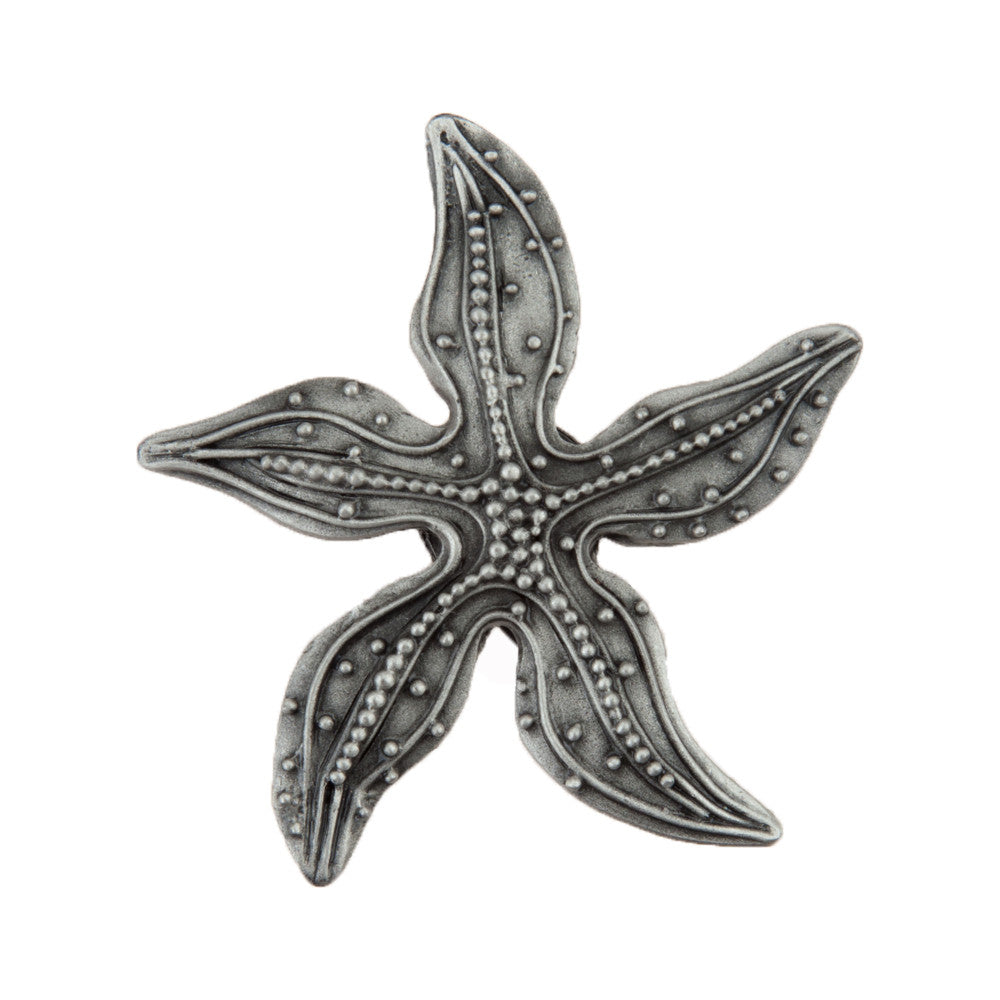 Acorn DPNPP: 1-7/8" Beaded Starfish Cabinet Knob - Antique Pewter