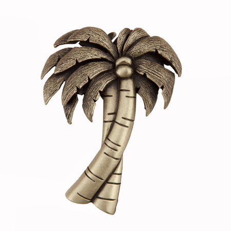 Acorn DQ1AP: 1-7/8" Palm Tree Cabinet Knob - Antique Brass