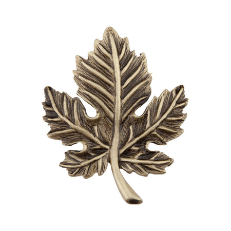 Acorn DQ4AP: 1-3/4" Leaf Cabinet Knob - Antique Brass