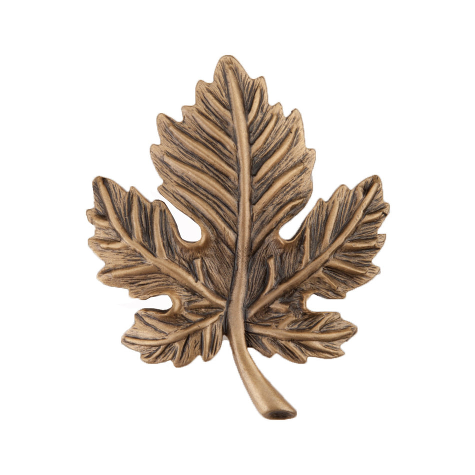 Acorn DQ4GP: 1-3/4" Leaf Cabinet Knob - Museum Gold