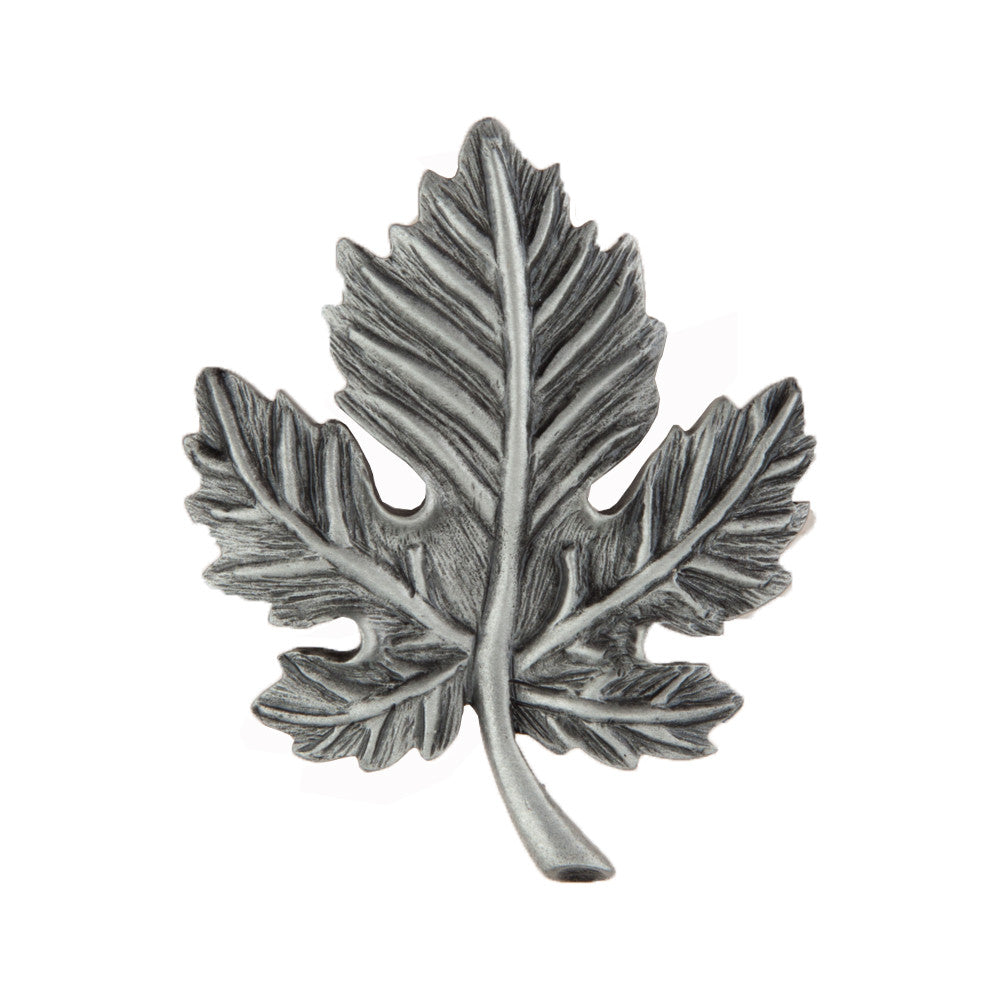 Acorn DQ4PP: 1-3/4" Leaf Cabinet Knob - Antique Pewter