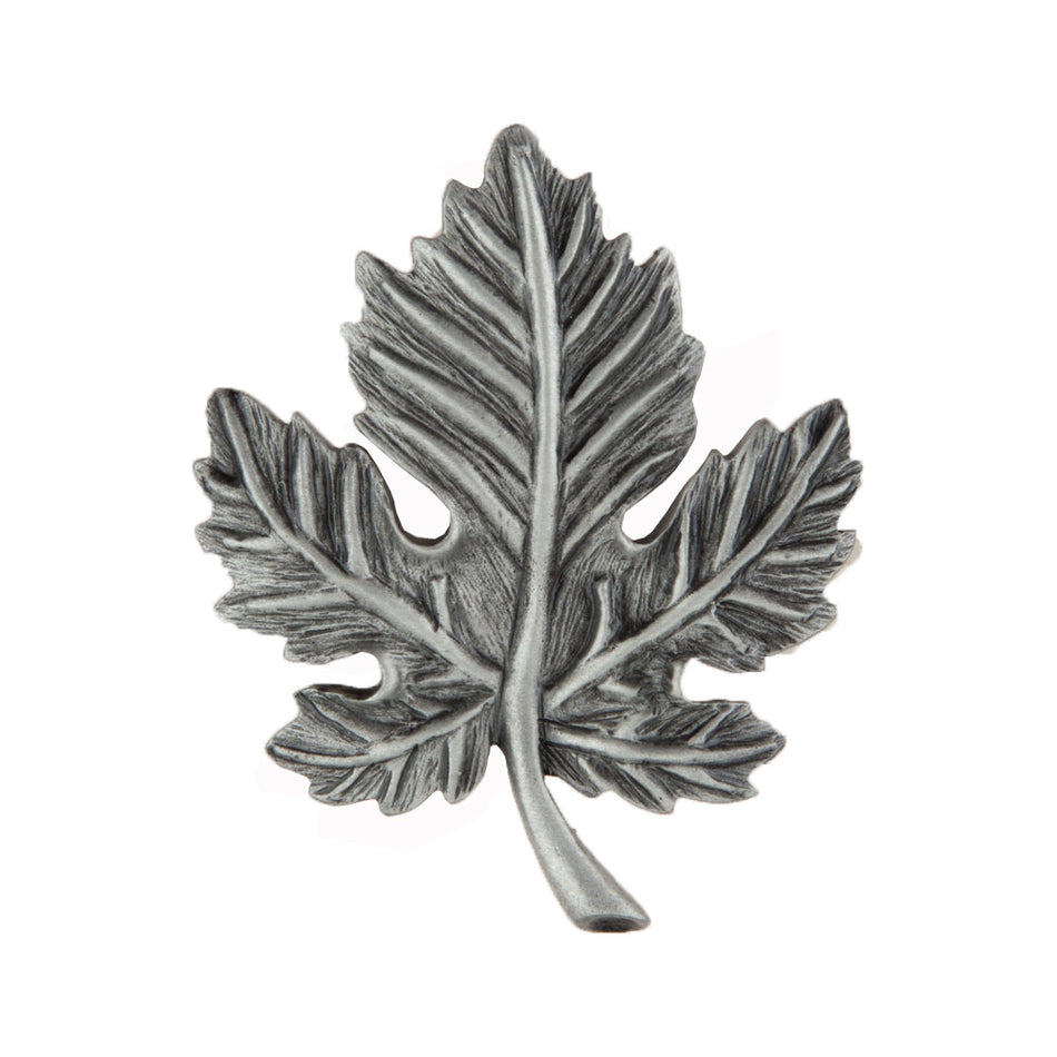 Acorn DQ4PP: 1-3/4" Leaf Cabinet Knob - Antique Pewter