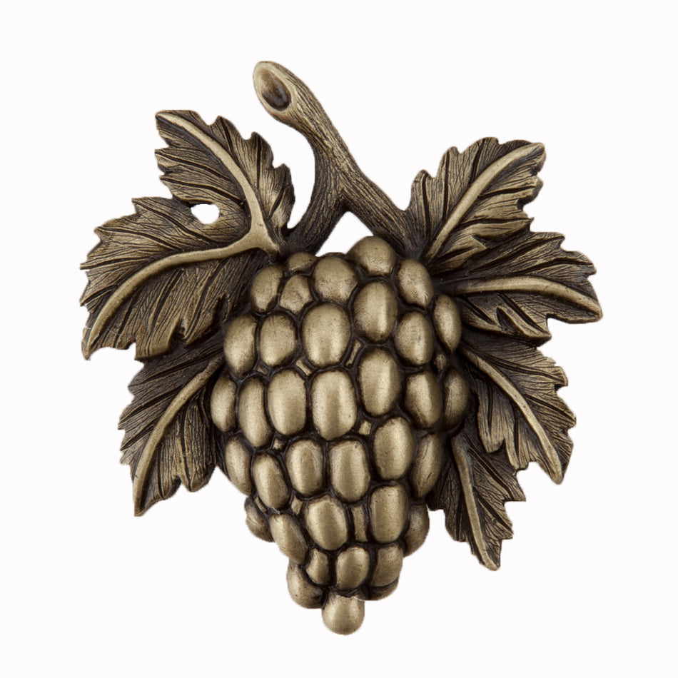 Acorn DQ5AP: 2" Grapevines Cabinet Knob - Antique Brass