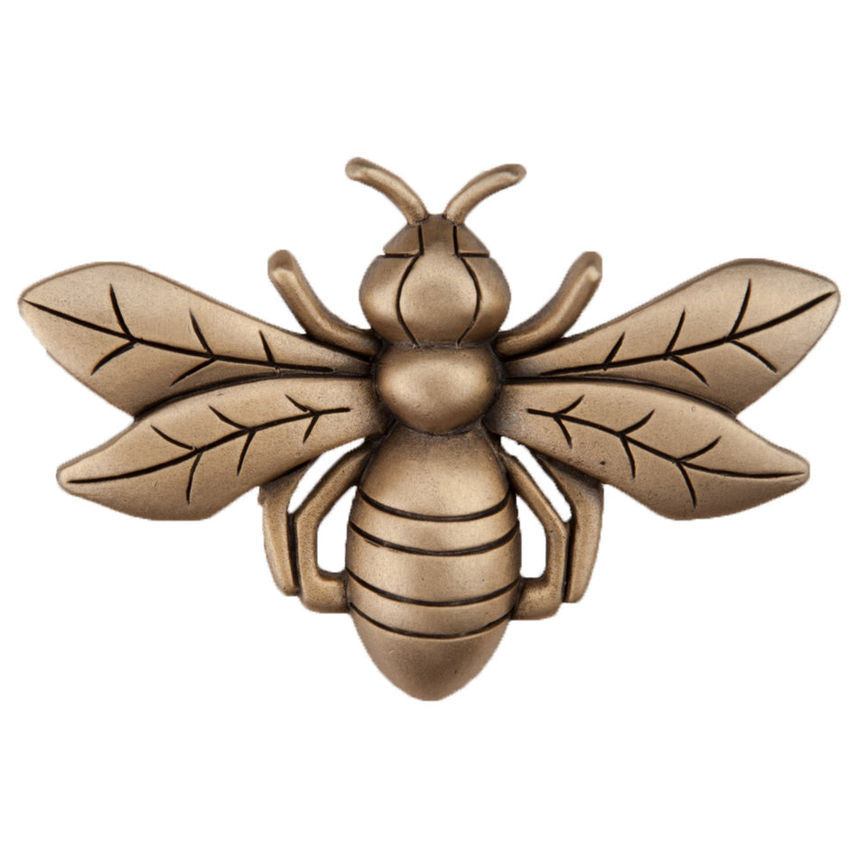 Acorn DQ7GP: 1-1/2" Bee Cabinet Knob - Museum Gold