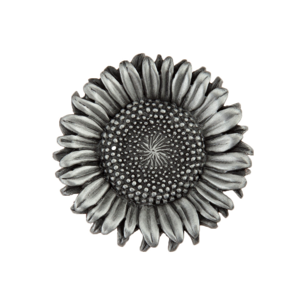 Acorn DQ8PP: 1-3/8" Sunflower Cabinet Knob - Antique Pewter