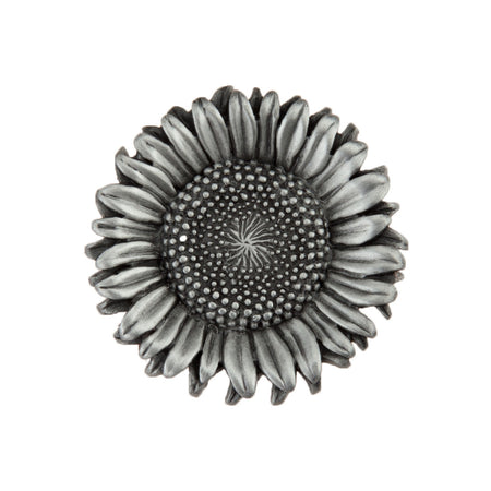 Acorn DQ8PP: 1-3/8" Sunflower Cabinet Knob - Antique Pewter