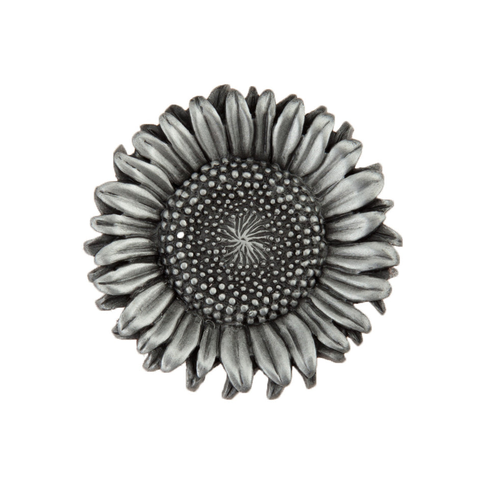 Acorn DQ8PP: 1-3/8" Sunflower Cabinet Knob - Antique Pewter