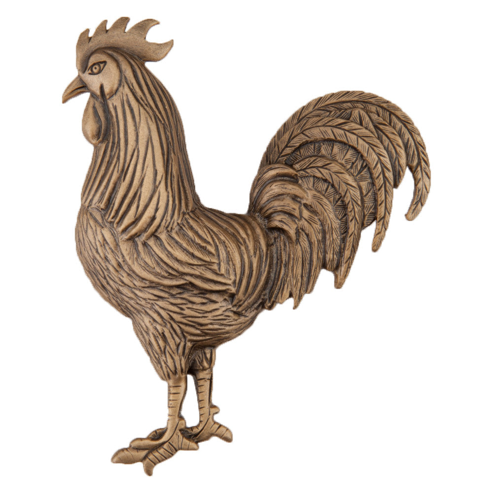 Acorn DQ9GP: 2-1/8" Rooster Cabinet Knob - Museum Gold