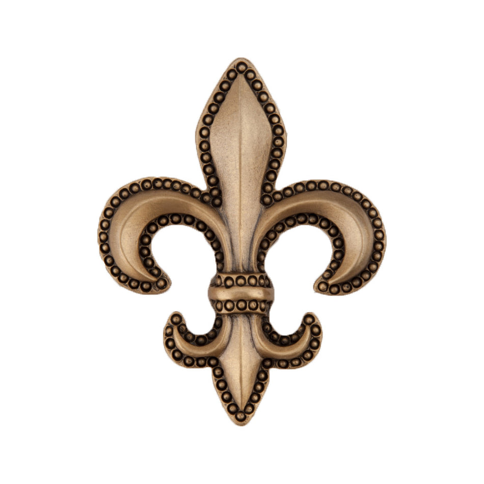 Acorn DQDGP: 1-5/8" Fleur-De-Lis Cabinet Knob - Museum Gold