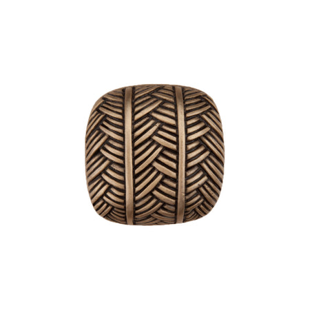 Acorn DQEGP: 1" Woven Square Cabinet Knob - Museum Gold