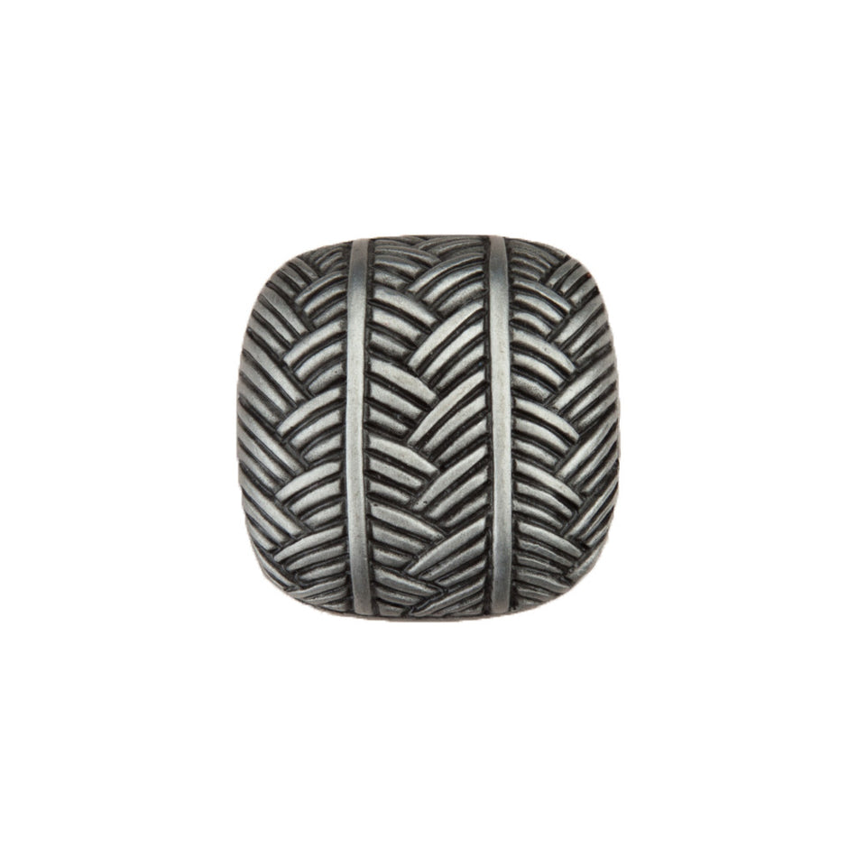Acorn DQEPP: 1" Woven Square Cabinet Knob - Antique Pewter
