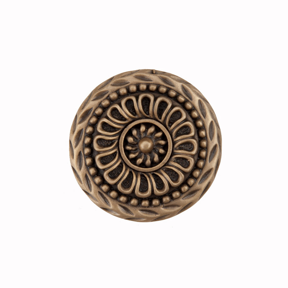 Acorn DQFGP: 1-1/4" Lace Circle Cabinet Knob - Museum Gold