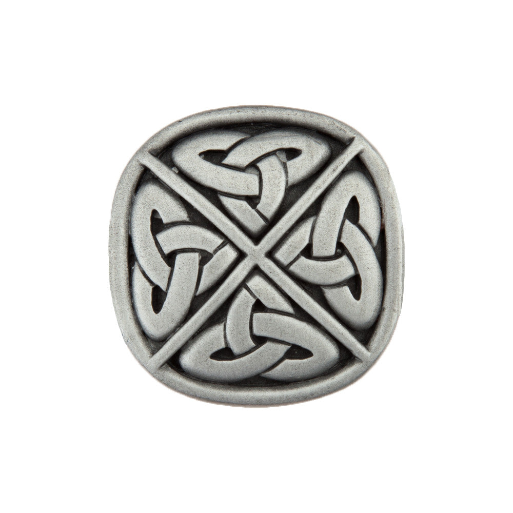 Acorn DQGPP: 1-1/4" Celtic Square Cabinet Knob - Antique Pewter