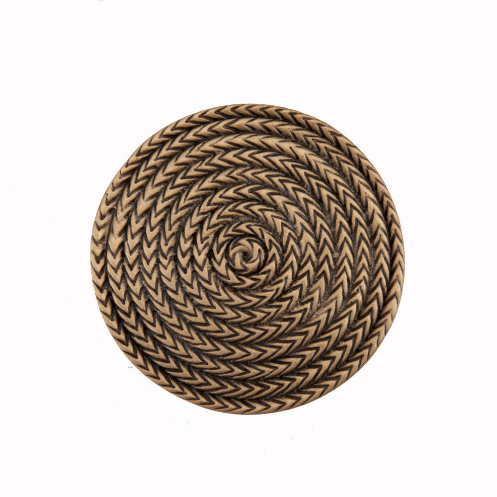 Acorn DQHGP: 1-1/2" Rope Circle Cabinet Knob - Museum Gold