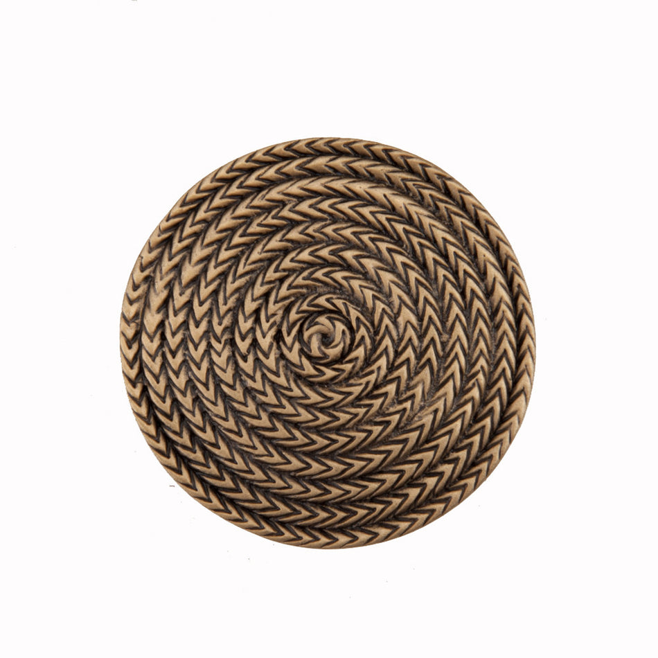 Acorn DQHGP: 1-1/2" Rope Circle Cabinet Knob - Museum Gold