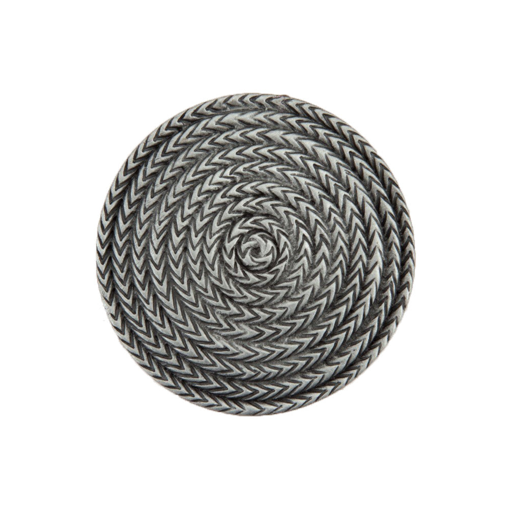 Acorn DQHPP: 1-1/2" Rope Circle Cabinet Knob - Antique Pewter