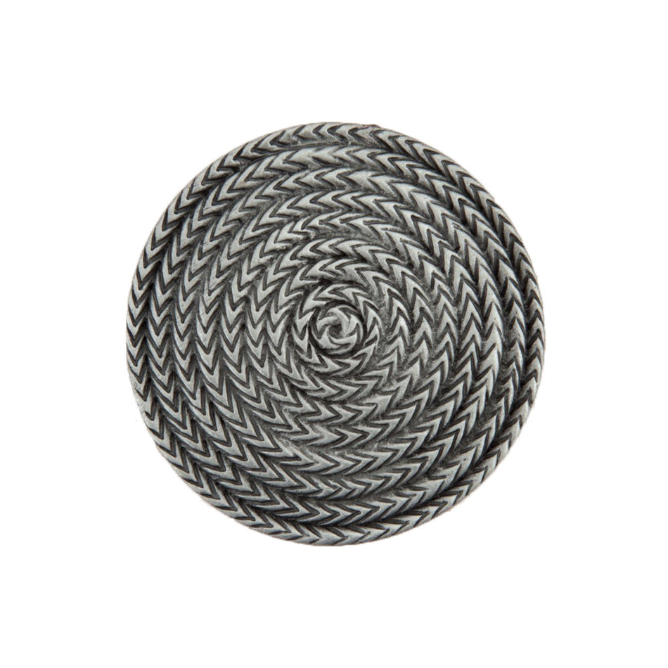 Acorn DQHPP: 1-1/2" Rope Circle Cabinet Knob - Antique Pewter