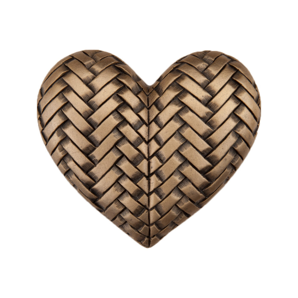 Acorn DQJGP: 1-1/2" Woven Heart Cabinet Knob - Museum Gold