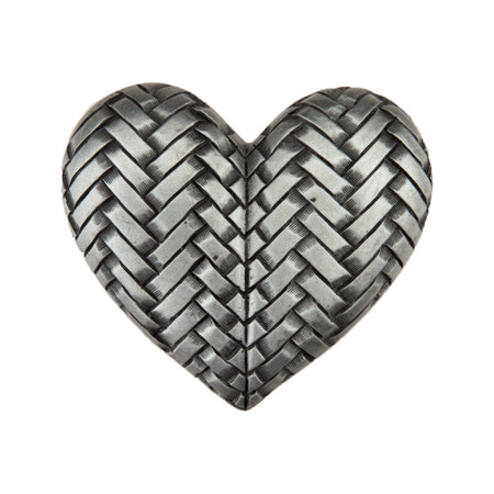 Acorn DQJPP: 1-1/2" Woven Heart Cabinet Knob - Antique Pewter