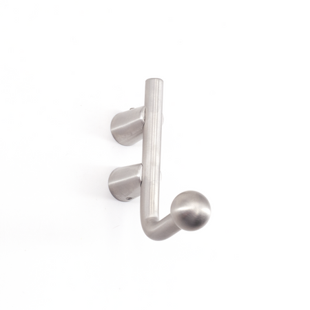 Sugatsune DSH-02: Modern Single Coat Hook w/Ball End - Satin Stainless Steel