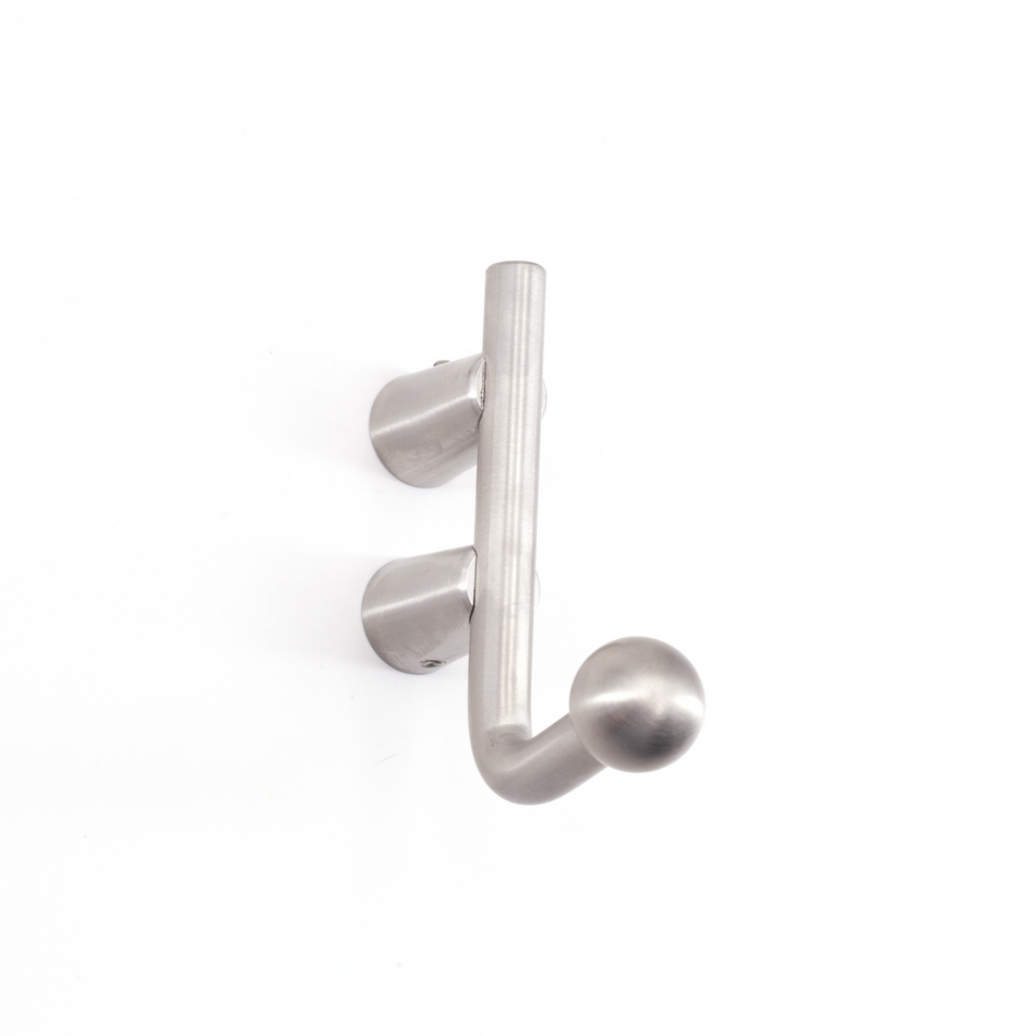 Sugatsune DSH-02: Modern Single Coat Hook w/Ball End - Satin Stainless Steel