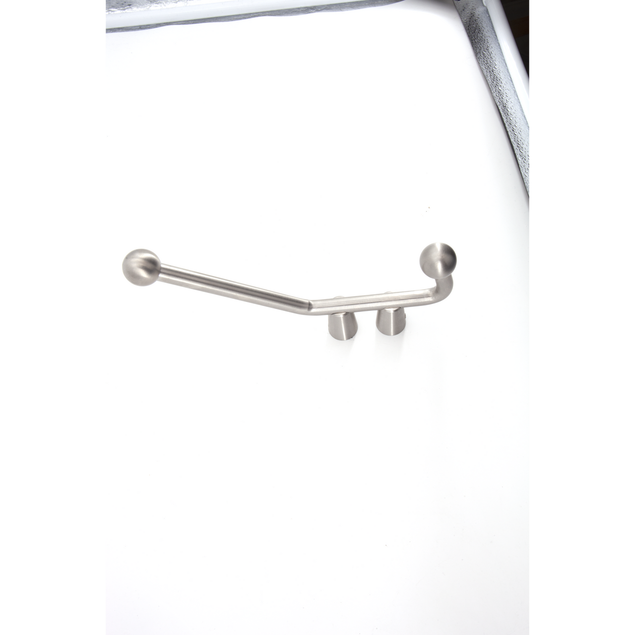 Sugatsune DSH-03: Modern Double Coat Hook w/Ball End- Satin Stainless Steel